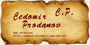 Čedomir Prodanov vizit kartica